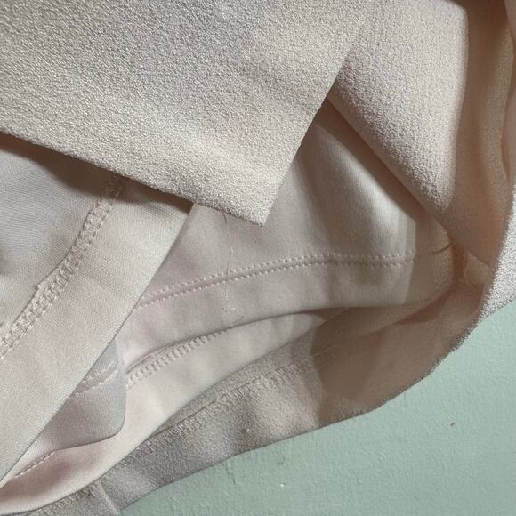 Karl Lagerfeld Paris Blush Pink Ruffle Neckline Dress Size 14 - Picture 9 of 11